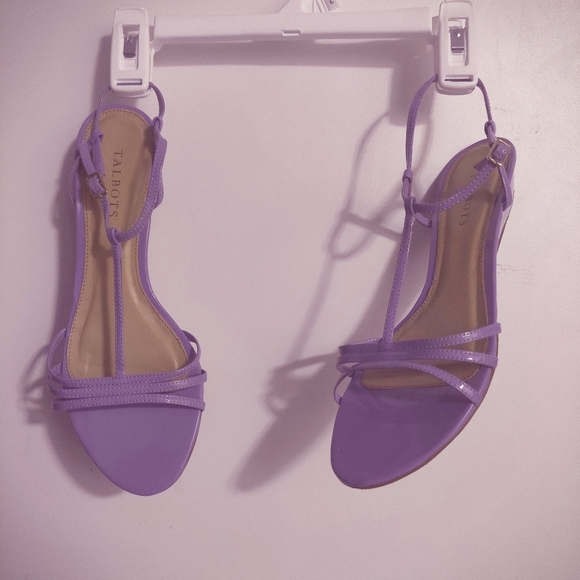 Talbots Shoes - Lilac Lavender Purple Talbots Kitten Heel Strappy